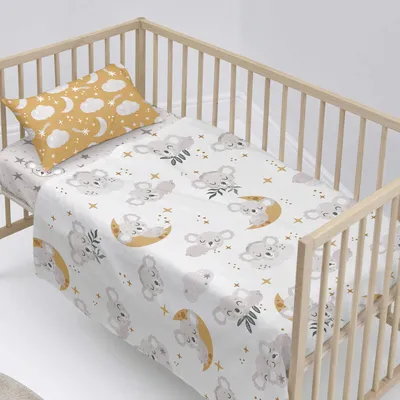 Image de Drap-housse HappyFriday MOSHI MOSHI MOSHI 28 x 2 x 38 cm 120 x 180 cm