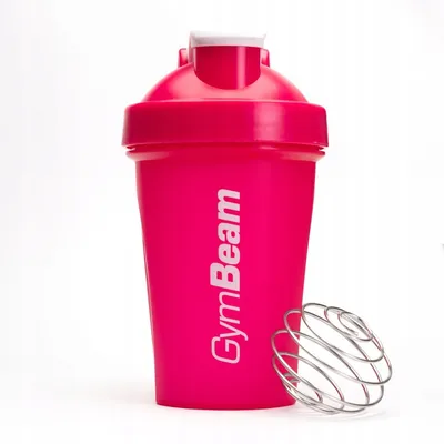 Obrázok produktu pre GymBeam 400 ML ŠPORTOVÝ BIDÓN V ŠPORTOVEJ RIEŽI Ružový pre potraviny bez BPA - GymBeam 400 ML