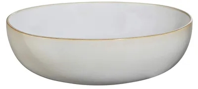 Salatschale aus Steingut, Ø 29,5 cm, sand/beige, glasiert