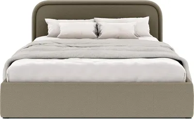 Produktbild von FEDVE Polsterbett JUKO aus Bouclé-Stoff 160x200 cm, Braun