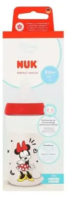 Produktbild von NUK Perfect Match Babyflasche 260 ml aus PP, Silikonsauger M, Minnie