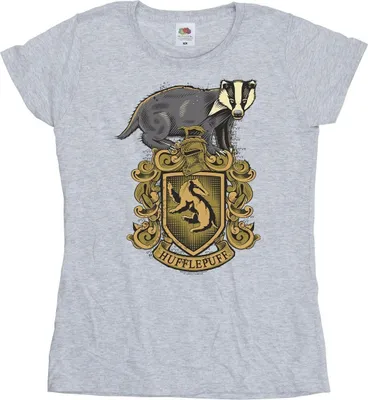 Produktbild von Harry Potter - "Hufflepuff" T-Shirt für Damen BI24226 (L) (Grau)