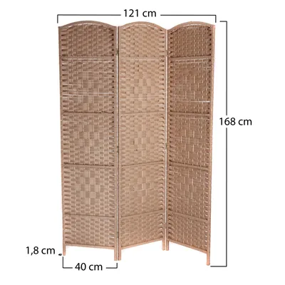 Produktbild von RAUMTEILER "QUINN" | Holz, 168x120cm | Natur Paravent | Farbe: natur