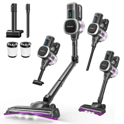 Produktbild von Lubluelu Akku-Staubsauger,80000PA/ 650W/50Min, Staubsauger Kabellos Mit Selbststehendes Design, Flexibles Biegegelenk, Anti-Tangle Bodenbürste,P5