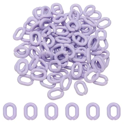 Produktbild von Acryl Verbindungsringe - 100 Stück Schnellverbindungsringe - Bastelbedarf - Hellviolett 20 mm