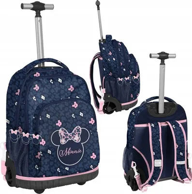 Produktbild von Rucksacktrolley Schultrolley Schulrucksack Schulranzen Rucksack auf Rädern; Maus Minnie blau