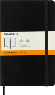 Image de MOLESKINE Carnet de notes L/A5 ligné couverture souple noir