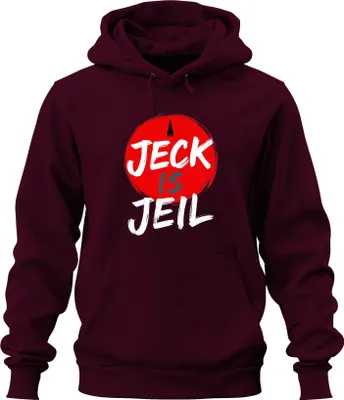 Produktbild von Jeck is Jeil Köln Karneval Kölsch Dom Fastelovend lustig Fasching Uni Hoodie Kapuzenpullover, Burgundy, L