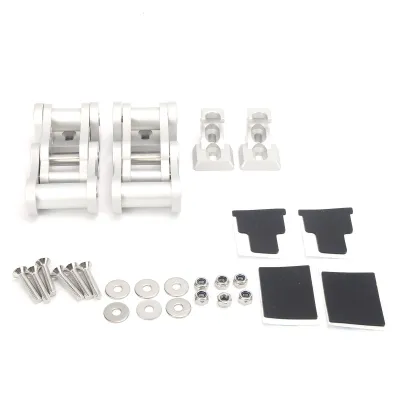 Zdjęcie produktu dla Zamek maski wykonany z aluminium CNC – pasujący do Jeep Wrangler JK/JKU (2007–2018), zestaw zamków maski, kolor srebrny, akcesoria