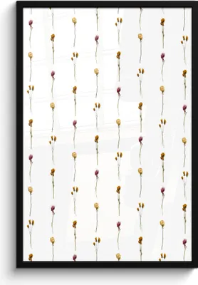 Produktbild von MuchoWow® MuchoWow® Gerahmtes Poster Blumen - Farben - Illustration 60x90 cm - Poster mit zchwarzem Bilderrahmen - Kunst