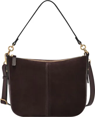 Produktbild von FOSSIL Umhängetasche Schultertasche Jolie Crossbody Mink Suede dunkelbraun