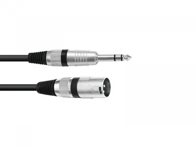 Produktbild von OMNITRONIC Adapterkabel XLR(M)/Klinke stereo 2m sw