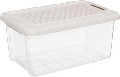 Imagen del producto de Caja de almacenamiento de plástico, 9 litros, juego de 3 unidades, apilable, para organización