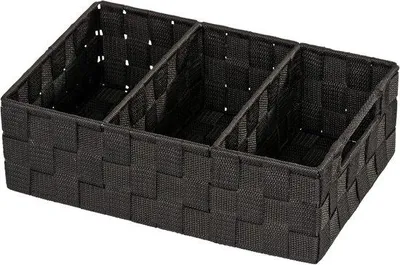 Produktbild von Famanu Organizer mit 3 Fächern – schwarz – 32x10x21 cm