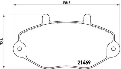 Produktbild von Brembo Bremsbelagsatz, Scheibenbremse Vorderachse P 24 050
