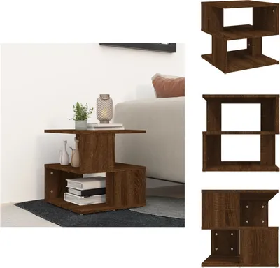 Immagine prodotto di vidaXL Tavolino marrone effetto rovere 40x40x40 cm in legno - Tavolini