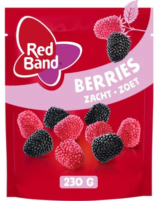 Produktbild von Red Band Berries weich und süß, 230 g – Fruchtige, weiche Beerengummis