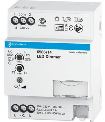 Immagine prodotto di BUSCH 6586/14 LED-Dimmer, REG, 800 VA (2CKA006590A0192)