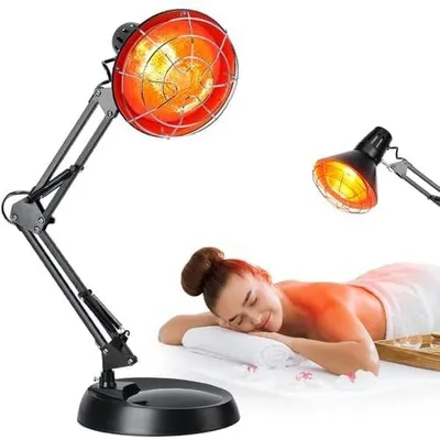 Zdjęcie produktu dla Lampa na podczerwień 150 W - Lampa grzewcza - Terapia światłem podczerwonym - Leczenie bólu - Do użytku domowego - Profesjonalny produkt z czerwonym światłem