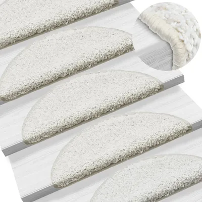 Productafbeelding van Living Store Trapmatten, 15 stuks, wit, 65x21x4 cm