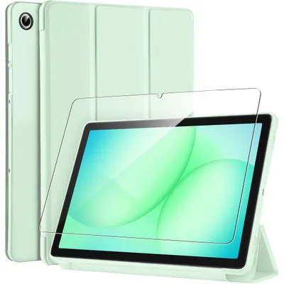 Image de Coque + Verre Trempé pour Samsung Galaxy Tab A11 Plus / A9 Plus, Protection avec Support - Vert