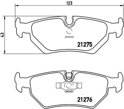 Produktbild von Brembo Bremsbelagsatz, Scheibenbremse Hinterachse P 36 008
