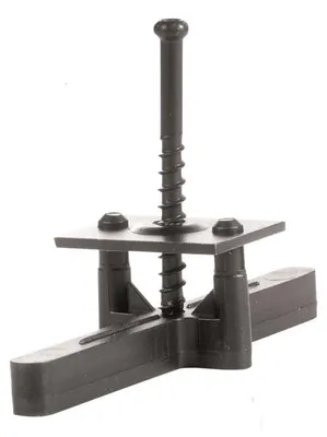 Produktbild von PROFI Schwarz Terrassendielen Befestigungssystem, Gecko Befestigungssystem, verdecktes Verlegesystem, für Thermoesche, Edelstahlschraube, witterungsbeständig, leichte Montage