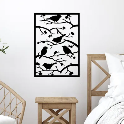 Obrázek produktu pro Wallity, Tree- TNL2056, Černá, Ostatní bytové dekorace, 47 x 66 cm, 100% kov (Tloušťka: 1)