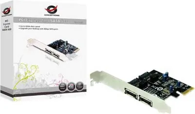 Produktbild von Conceptronic CSATA600EXI, PCIe, SATA, eSATA, Schwarz, China, ASMedia ASM1061, 6 Gbit/s
