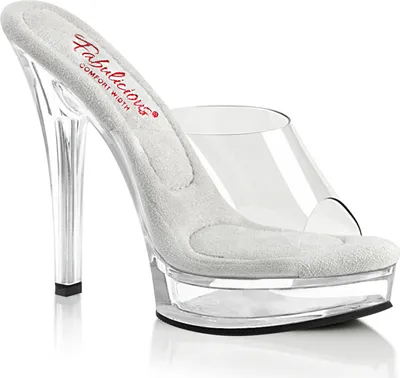 Obrázok produktu pre MAJESTY-501 Dámske šľapky von Fabulicious, Transparent EU 37, US 7