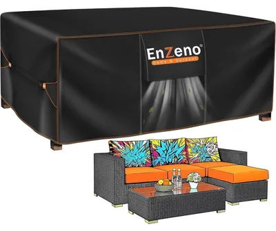 Produktbild von Gartenmöbel Abdeckung Wasserdicht Winterfest 420D Oxford Schutzhülle Rechteckig 200x180x90cm