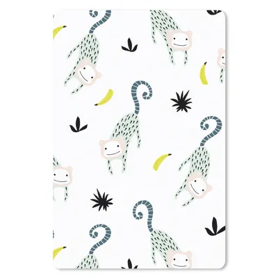 Produktbild von MuchoWow® Mauspad Mousepad Affe - Banane - Muster 18x27 cm - Mousepads - Maus Mat - Pad - Mausunterlage
