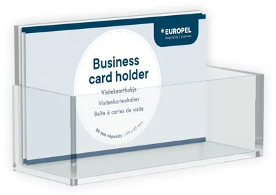 Image de Porte-cartes de visite EUROPEL 1 compartiment transparent en polystryol