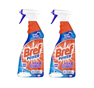 Produktbild von Bref Power gegen Kalk und Schmutz Kalkreiniger 2x750 ml Sprühflasche Reiniger