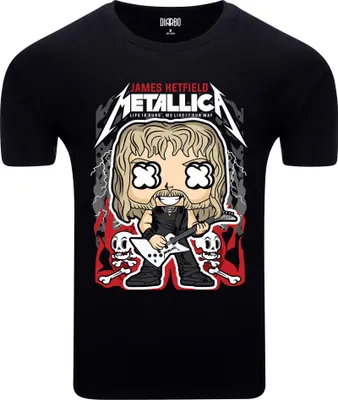 Immagine prodotto di Diarbo t-shirt da uomo con stampa amante della musica Metallica poster nero taglia XS