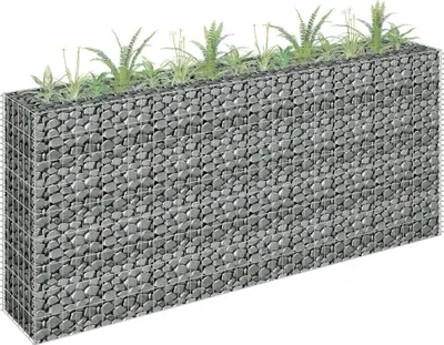 Produktbild von The Living Store Gabionen-Hochbeet Verzinkter Stahl 180×30×90 cm