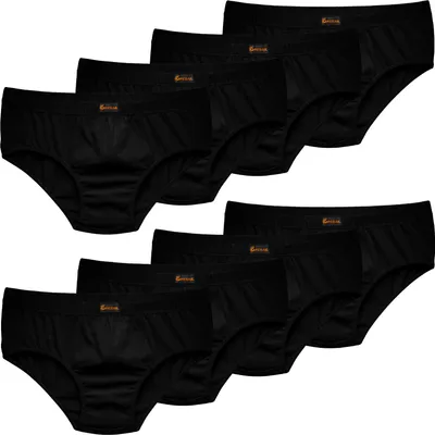 Produktbild von PESAIL Herren Slips, Gr. 4XL, 10x Briefs, M bis 10XL, Baumwolle, Unterwäsche ohne kratzenden Etiketten, Unterhosen, Farbmix 4