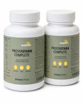Produktbild von Wellpursan ProstaStark Complete 120 Kapseln mit Kürbiskern, Sägepalm, Granatapfel
