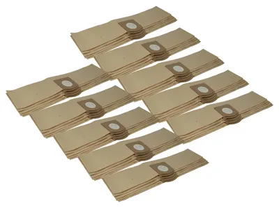 Produktbild von vhbw 50x Staubbeutel kompatibel mit Kärcher WD 1 Compact Battery, WD 1 Compact Battery Set Staubsauger - 19,8cm x 12,9cm braun