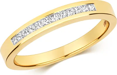 Produktbild von Funkelndes Feuer 18 Karat (750) Gold Diamant Damenring Prinzessschliff 0.25 Karat H - VS, 54 (17.2); TRS3218518KYRSN