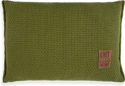 Produktbild von Knit Factory Jesse Kissen - Moosgrün - 60x40 cm