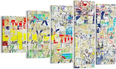 Produktbild von Bild auf Leinwand - Leinwandbild - Straße Graffiti Wand Wandmalerei - 100x60cm - Wand Bild - Wanddeko - Leinwanddruck - Bilder - Kunstdruck - Leinwand bilder - Wandkunst - EG100x60-2907