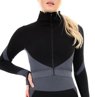 Immagine prodotto di Giacca con zip da donna M17, colore nero/grigio, taglia 46