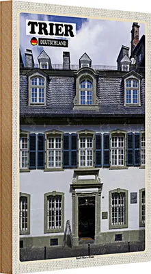 Produktbild von Holzschild Städte Trier Karl-Marx-Haus Altstadt 20x30cm