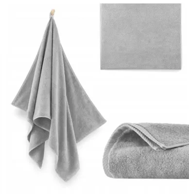 Zdjęcie produktu dla Ręcznik – 100% bawełna – 500 g/m² – 100 x 150 cm – wyjątkowo chłonny – ciemnoszary – duża gramatura – KIWI2