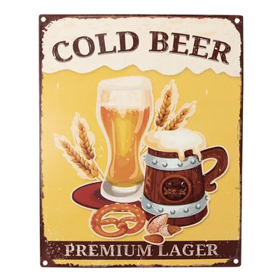 Produktbild von Clayre & Eef Textschild 20x25 cm Gelb Eisen