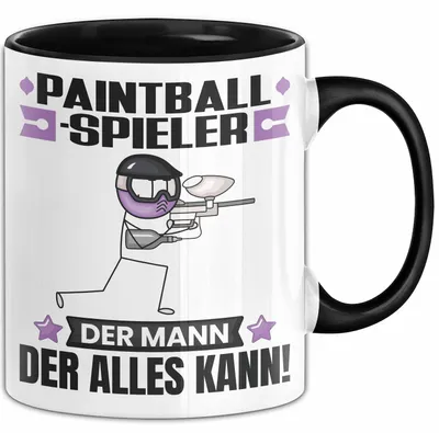 Produktbild von Paintballspieler Tasse Geschenk für Paintballspieler Der Mann Der Alles Kann Geschenkidee zum Geburtstag (Schwarz)