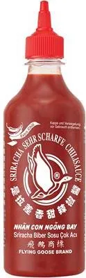 Zdjęcie produktu dla Sos chili Sriracha bardzo ostry (chilli 70%) 455ml - Flying Goose