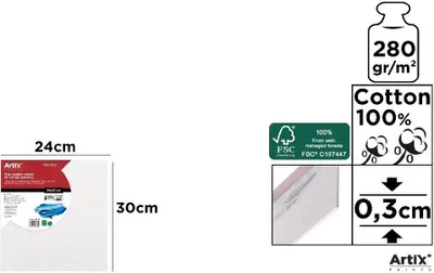 Zdjęcie produktu dla Tablica malarska 24x30x0,3cm 280G/m2
