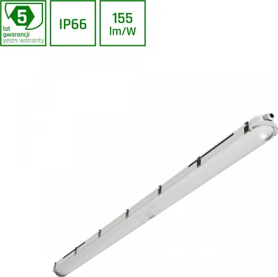 Produktbild von Spectrum LED LIMEA GIGANT PRO 40-85W 150cm Feuchtraumleuchte 13200lm Wannenleuchte IP66 grau IK10 Kaltweiß 6000K